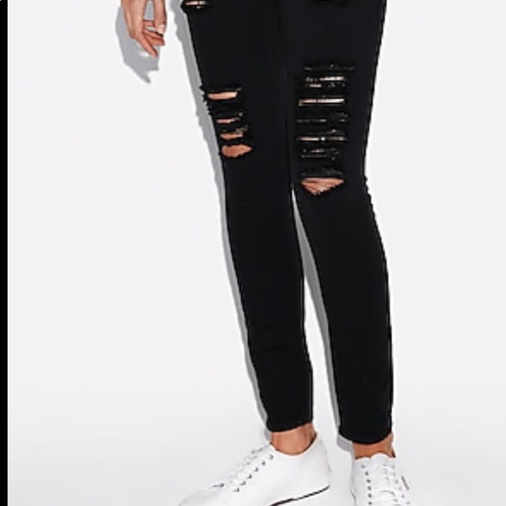 EXPRESS mid-rise black legging jeans